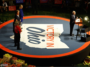 John McCain holds a campaign rally in Ohio on Friday, part of a two-day bus tour through the crucial swing state. 