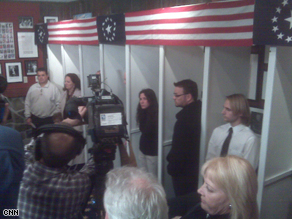 Dixville Notch voters cast their votes simultaneously, each in their own voting booth.