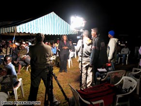 The media turned out in force in Kolego.