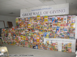 For every pound lost by Weight Watchers between Sept. 7th and Oct. 18, the equivalent of one pound of food will be donated to Share Our Strength or Action Against Hunger.