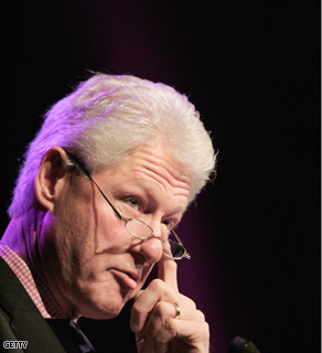 Former president Bill Clinton at a global forum on leadership in Rotterdam on Friday. 