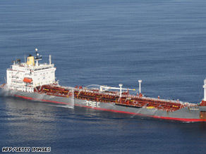  Liberia-flagged tanker 'The Biscaglia' was hijacked last month in the Gulf of Aden.