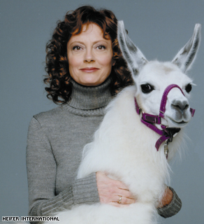 Susan Sarandon, actor and  'Heifer International' supporter