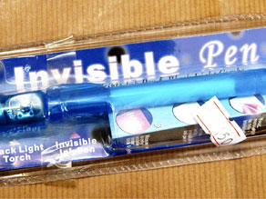 Al Qaeda operatives used invisible ink to write down key phone numbers. This pen was found by police during a house search