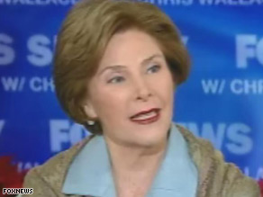 Laura Bush spoke out about the shoe incident in an interview with 'Fox News Sunday.'