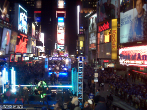 Check out Anderson and Kathy's view from the stage in Times Square.