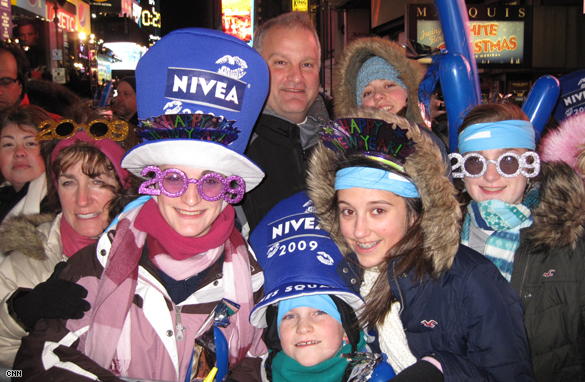 times square new years. New Year#39;s Eve revelers in