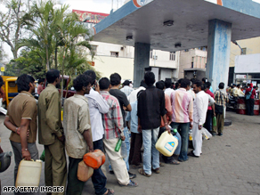 Long queues at gas stations have become a common sight across India in recent days.