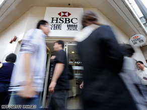 HSBC profits slumped 62 percent slump to $9.3 billion in 2008.