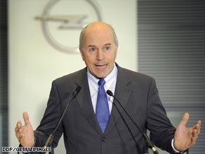 GM Europe CEO Carl-Peter Forster says Opel is in need of capital and has appealed to governments.