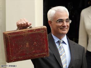 Alistair Darling says Britain's economy is facing its worst crisis in 60 years.