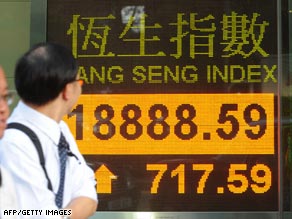 In Hong Kong on June 1, the stock 
market finishes day with four 8s, a lucky number in China.