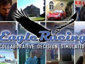 "Eagle Racing" is a video-based simulation designed to teach business skills.