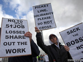 Protesters gathered outside Total's Lindsey oil refinery on Friday, June 19, after hundreds of striking workers were sacked.