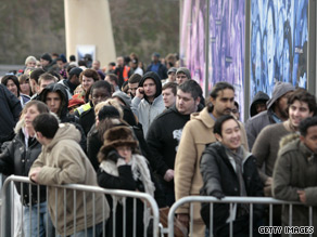 Queues for tickets to Michael Jackson's concert