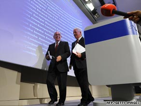 EU commissioners Joaquin Almunia and Charlie McCreevy announced the proposals in Brussels.