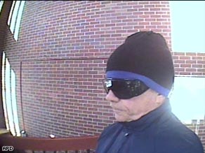 A surveillance camera photo supplied by Aspen police shows the man identified as James Blanning.