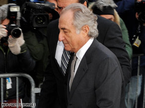 Bernard Madoff arrives at a federal courthouse Thursday. He pleaded guilty to conducting a Ponzi scheme.