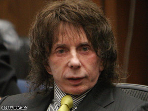 Phil Spector listens during closing arguments in his retrial on murder charges.