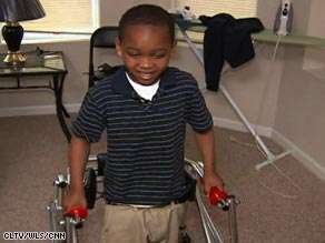 Martrell Stevens survived being hit by a stray bullet as he slept in a car in Chicago, but he was partially paralyzed. 