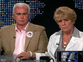 George and Cindy Anthony, parents of murder suspect Casey Anthony, on "Larry King Live" Wednesday.