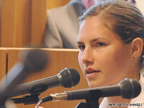 American college student Amanda Knox, 21,  testifies Friday at her murder trial in Perugia, Italy.