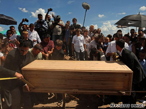 Mourners carry the coffin of Benjamin LeBaron, 32, on Thursday in the Mexican state of Chihuahua.