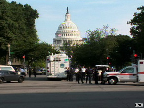 The shooting caused police to temporarily seal some entrances to the U.S. Capitol Complex.