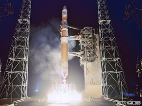 A Delta IV rocket launches on March 10, 2003 at Cape Canaveral, Florida.
