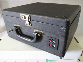The black box has jacks for plugging in headphones. Philip Garrido claimed it could speak his thoughts.