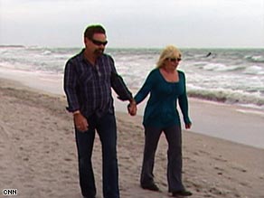 Pamela Rinchich, with husband Jim, was diagnosed with cancer shortly after being laid off.