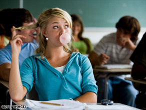 In one study, students who chewed gum had better final grades compared with the non-chompers.