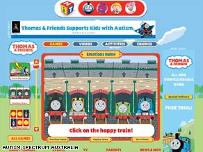 Thomas the Tank Engine is part of a new online game to help  autistic children recognize different emotions.