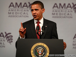 Overhauling health care  is key to U.S. economic stability, President Obama tells doctors Monday.