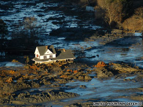 Three homes, including this one, were swept off of their foundations in the coal ash spill.