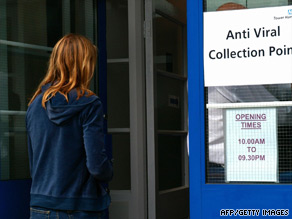 A person enters a clinic in east London.