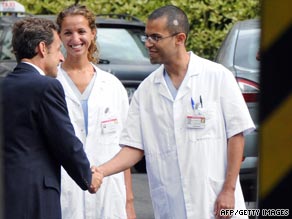 Fitness fanatic Sarkozy is often photographed jogging with bodyguards.