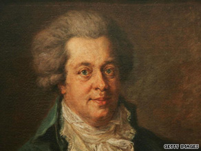 This portrait by painter Johann Georg Edlinger, showed Mozart not long before his mysterious death in 1791.