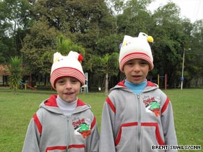 Twins Lenardo and Edvardo are just one of the 40 pairs of twins in the hamlet of Sao Pedro, Brazil.