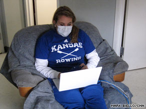 Arielle Spiridigliozzi is one of 350 students who have contracted H1N1 at the University of Kansas.