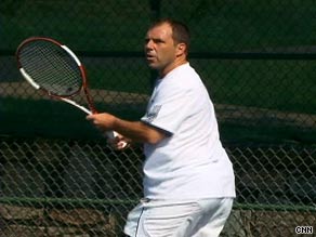 Sean Bugg, 41, has been playing tennis since he was 9. Despite injuries, he continues to hit the court.