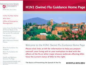WSU Web page gives information, advice to students who suspect they may have H1N1 virus.