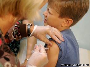Nathan Stein, 7, participated in a clinical trial for the H1N1 vaccine over the summer.