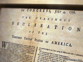 Only 36 of 200 official copies of the Declaration of Independence have been found intact since 1820.