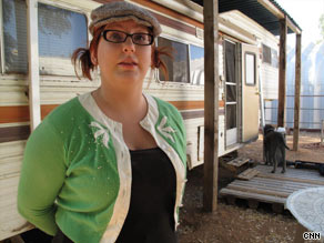 Brianna Karp's trailer now sits outside a friend's home near Los Angeles