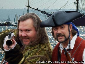 Mark Summers, aka Cap'n Slappy, left, and John Baur, known as Ol' Chumbucket, created Talk Like a Pirate Day.