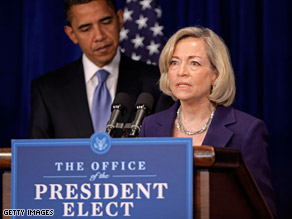 Barack Obama has selected Nancy Killefer to be his chief performance officer.