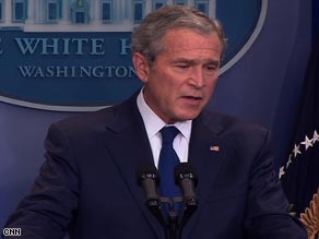 President Bush addresses reporters at the White House on Monday in his final news conference.