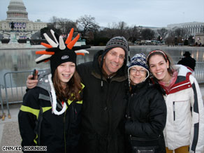 Security patrols were a common sight on the Mall in Washington on a brutally cold Saturday.