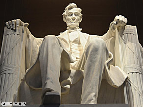 A campaign banner is also on display at the museum's Lincoln bicentennial exhibit.